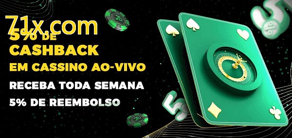 Promoções do cassino ao Vivo 71x.com